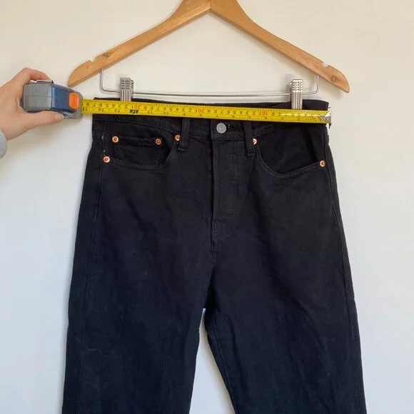 Levi's Wedgie Straight Fit Womens Jeans, Size 27, Black Sprout - Picture 8 of 14